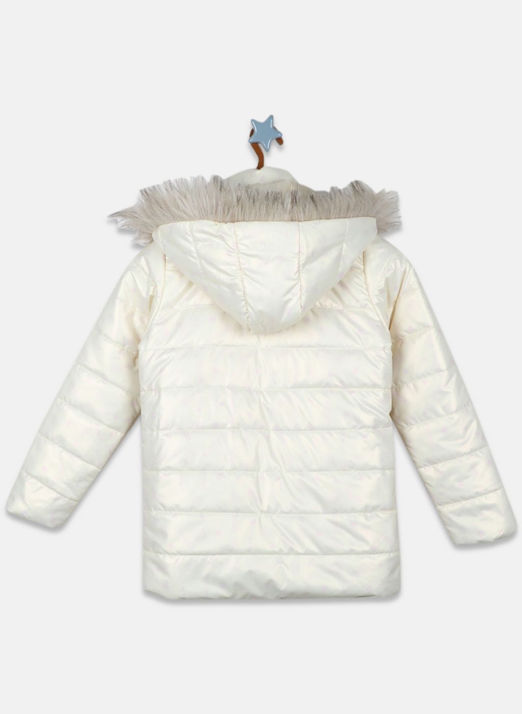 Girls Yellow Printed Jacket