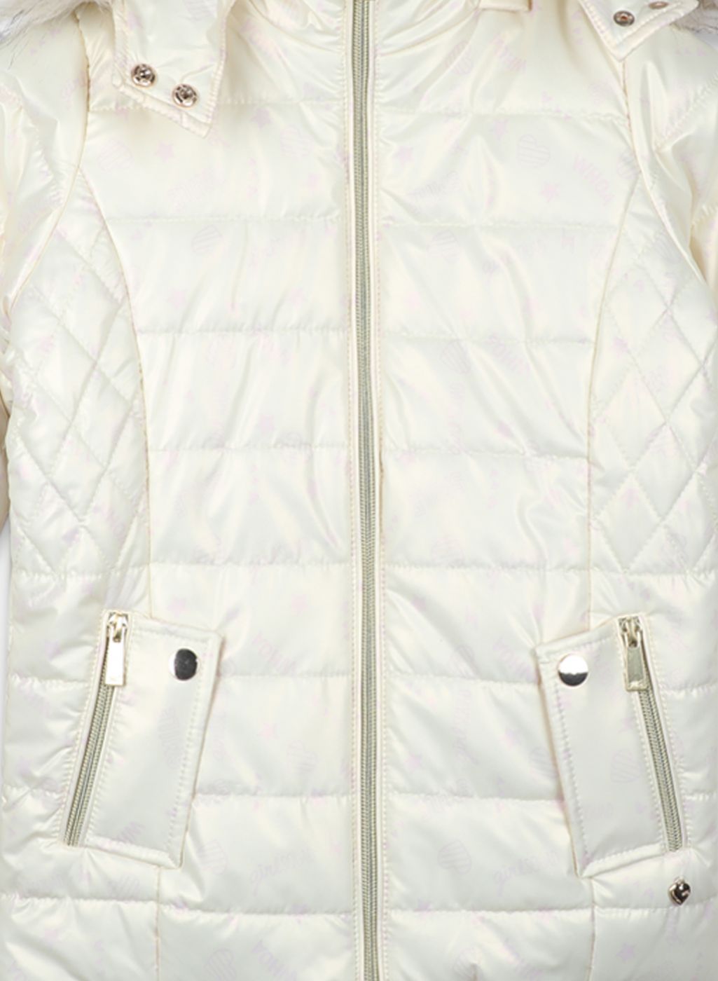 Girls Yellow Printed Jacket