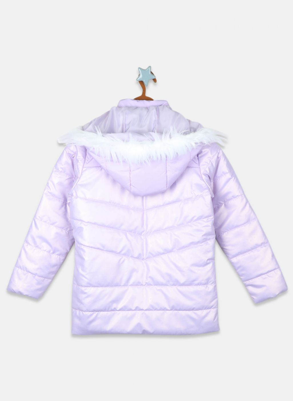 Girls Purple Printed Jacket