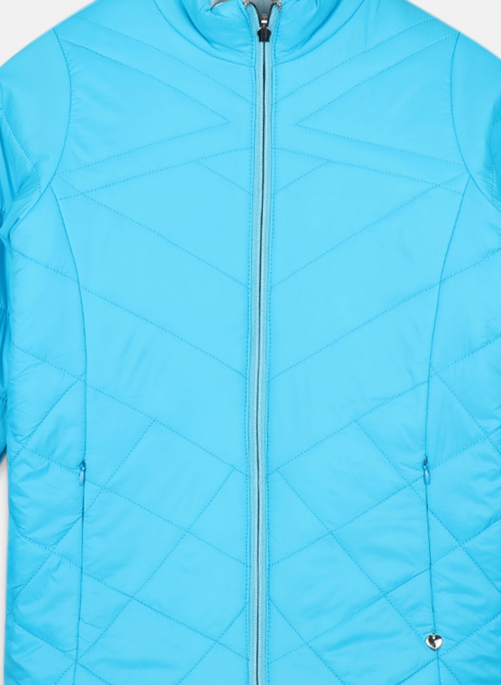 Girls Blue Printed Jacket