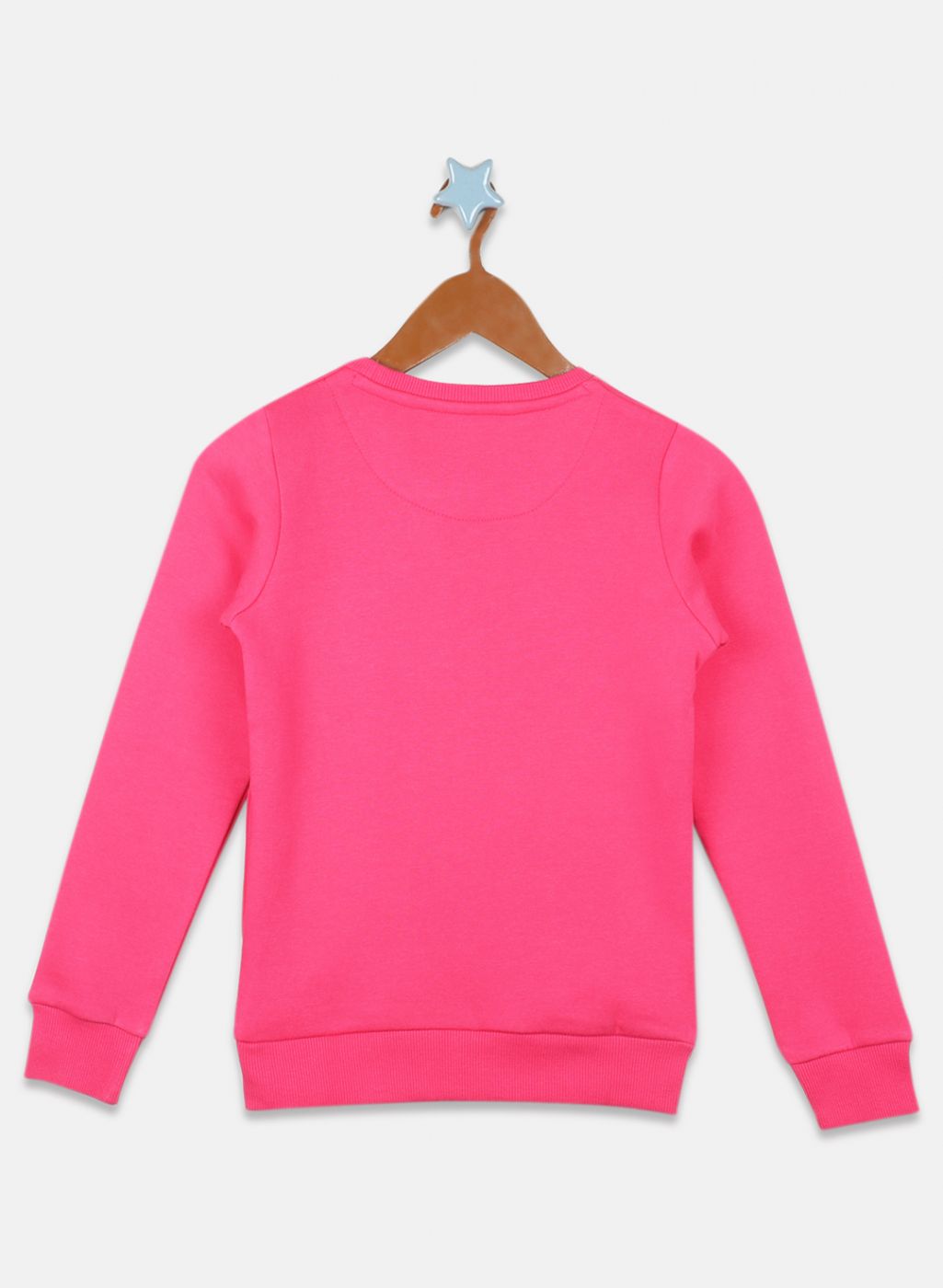 Girls Pink Printed Sweatshirt