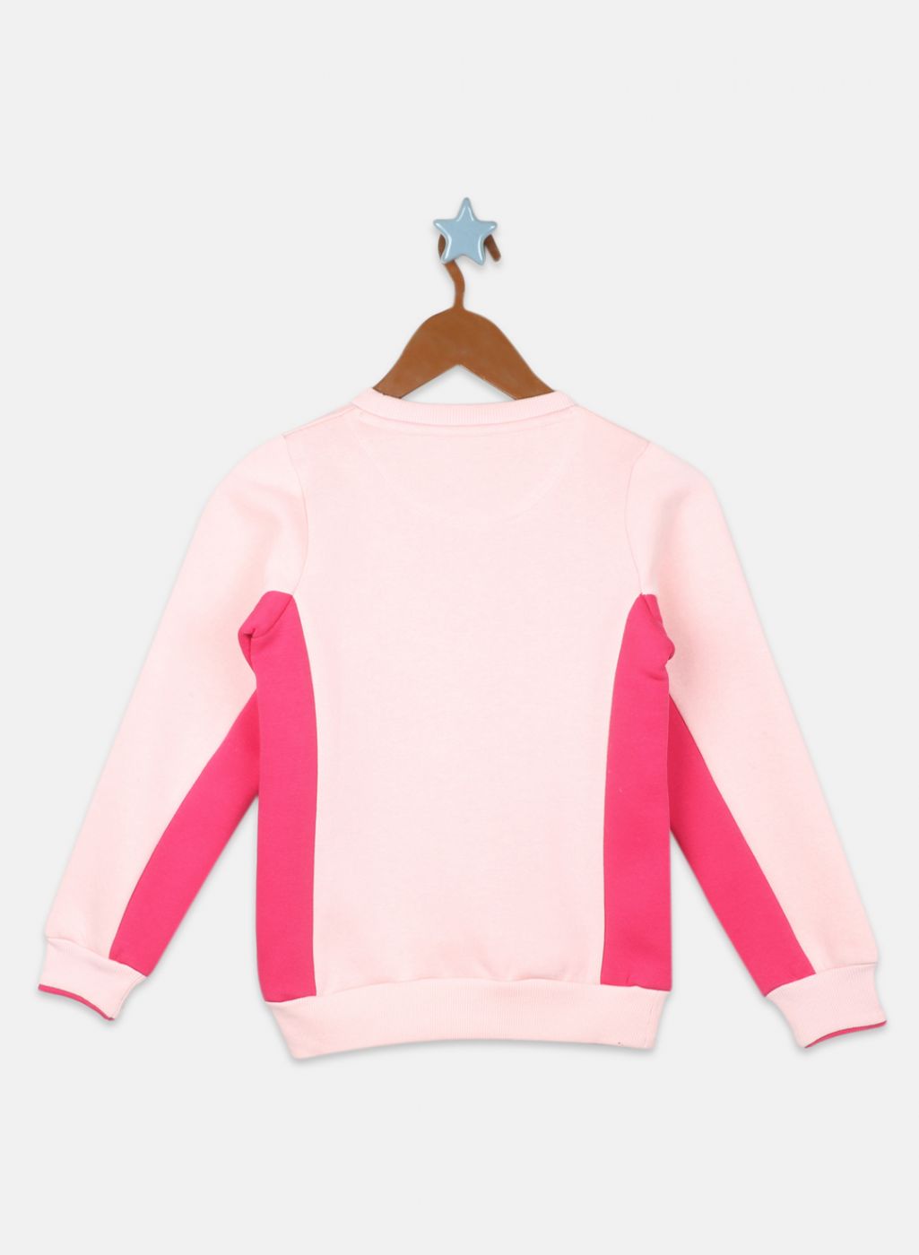 Girls Pink Printed Sweatshirt