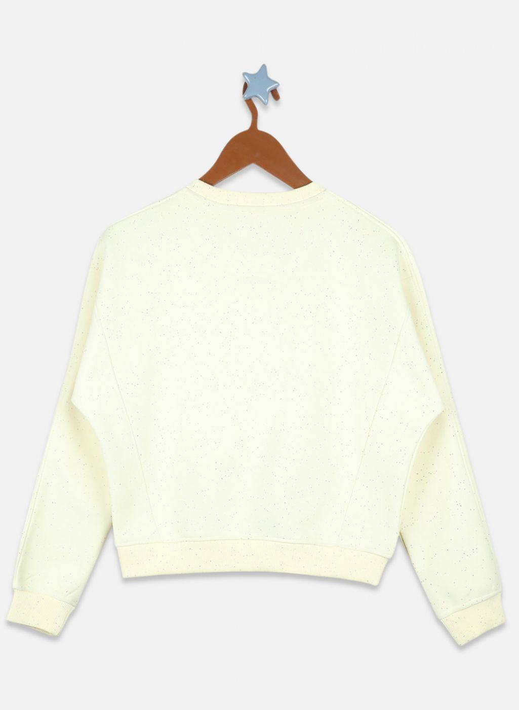 Girls Yellow Printed Sweatshirt