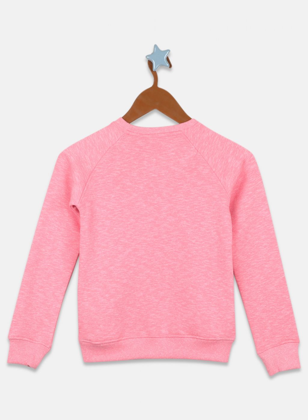 Girls Pink Printed Sweatshirt