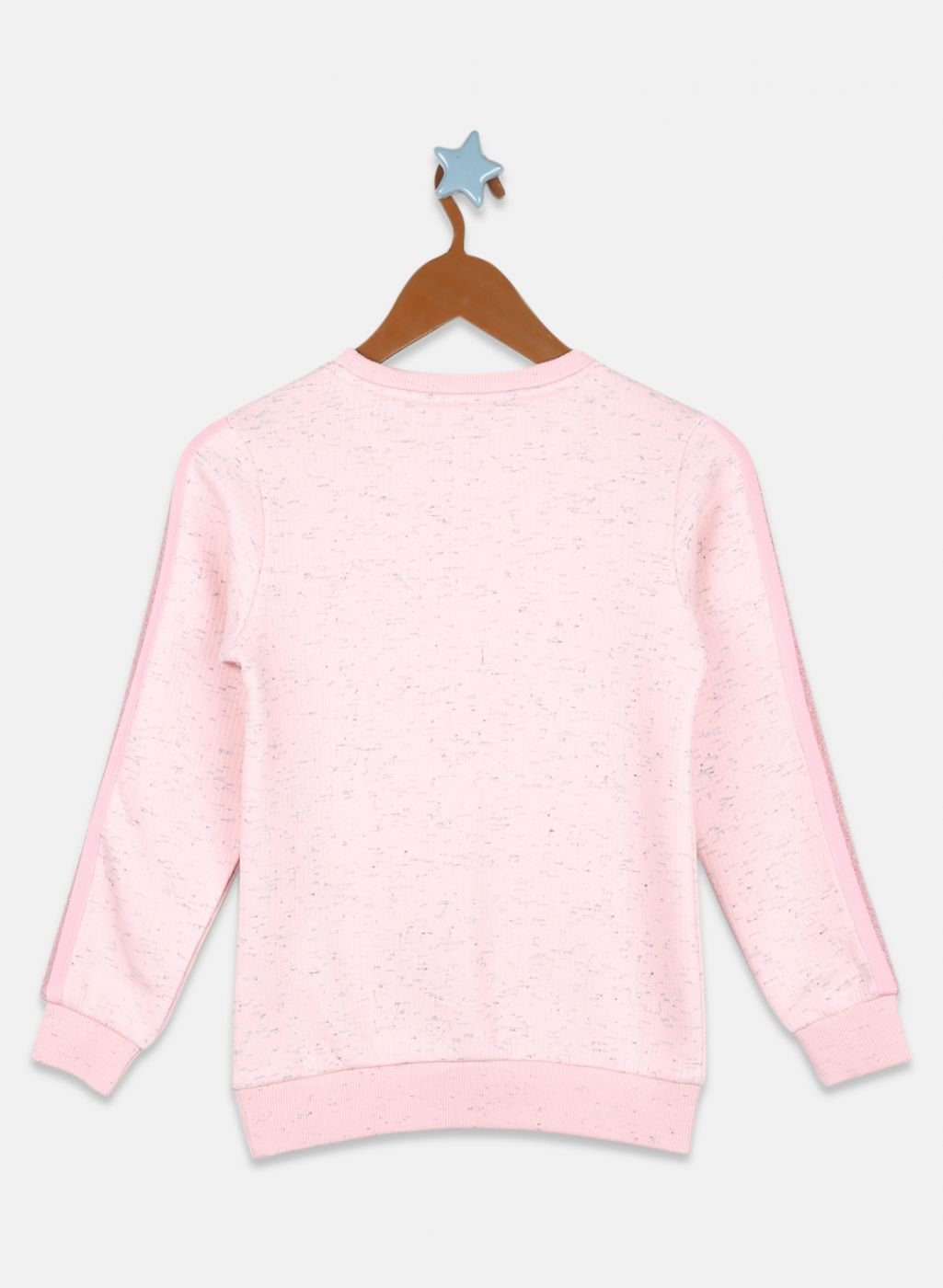 Girls Pink Printed Sweatshirt