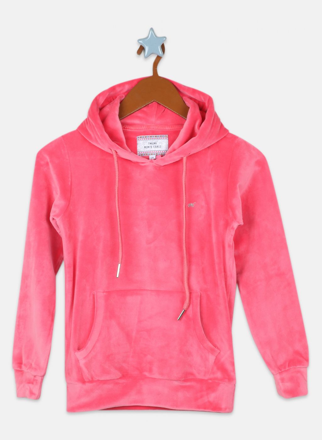 Girls Pink Solid Sweatshirt