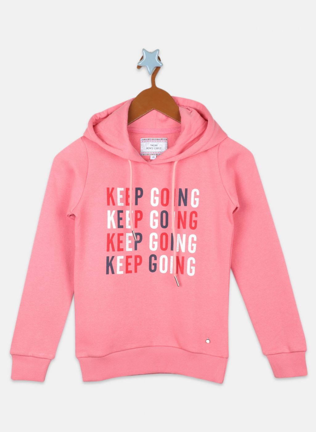 Girls Pink Printed Sweatshirt
