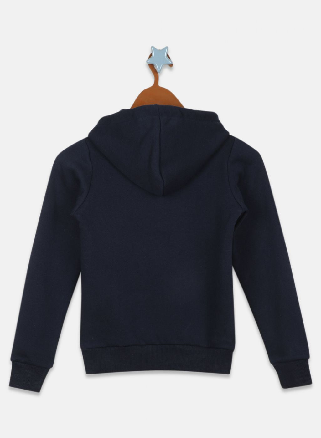 Girls NAvy Blue Printed Sweatshirt