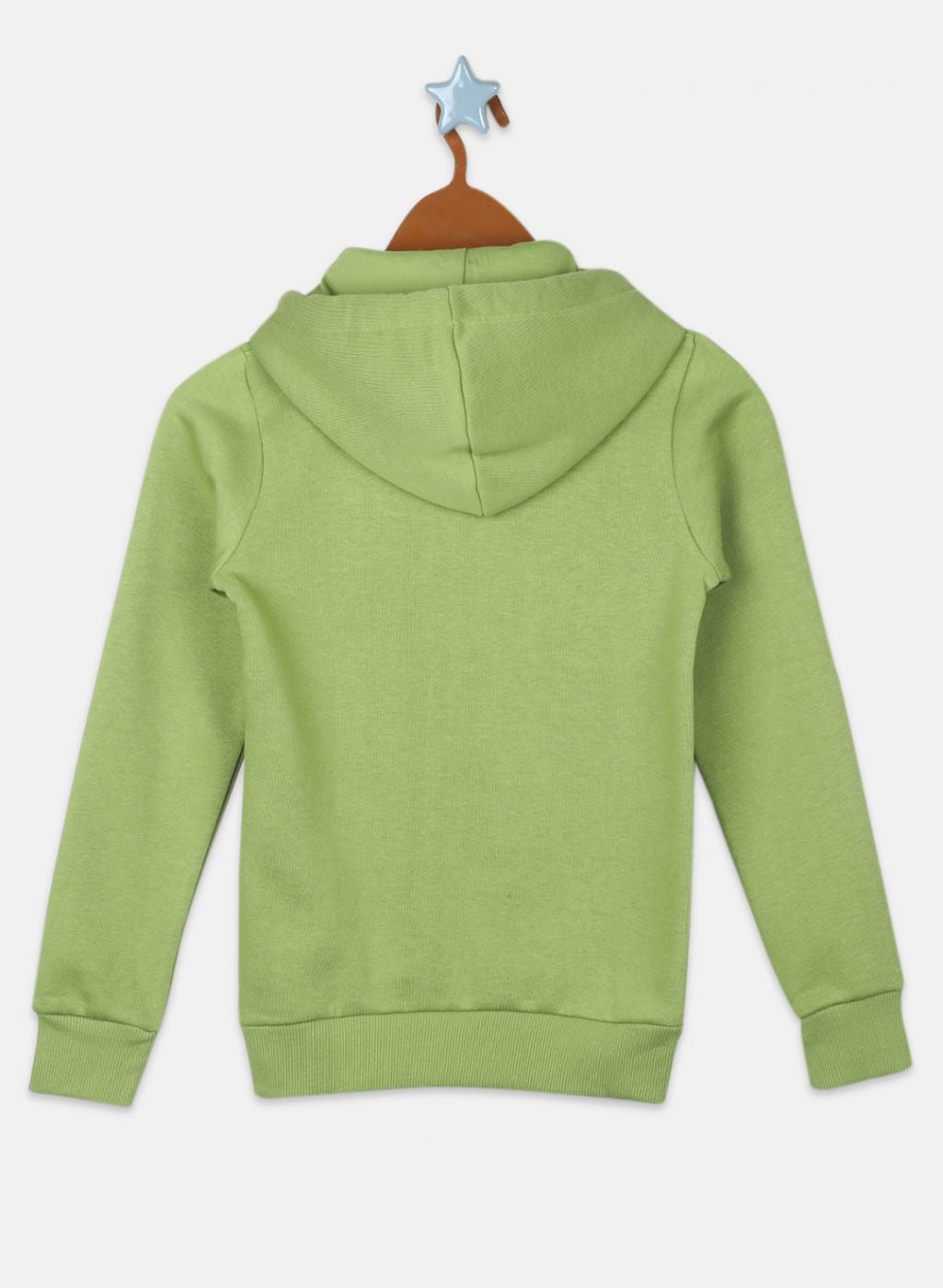 Girls Green Printed Sweatshirt