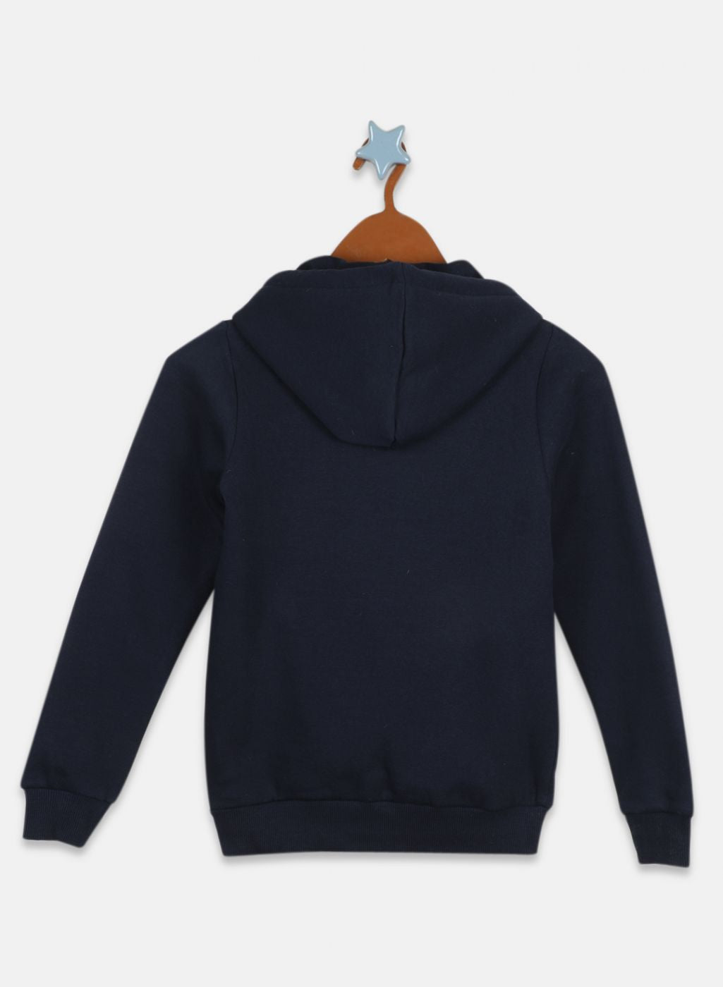 Girls NAvy Blue Embroidered Sweatshirt