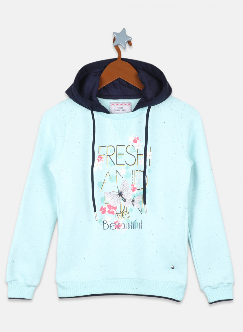 Buy Girls Aqua Blue Printed Sweatshirt Online in India Monte Carlo