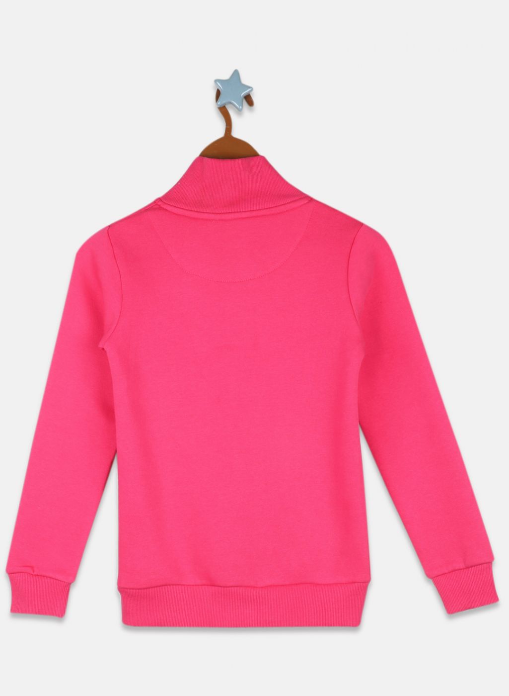 Girls Pink Solid Sweatshirt