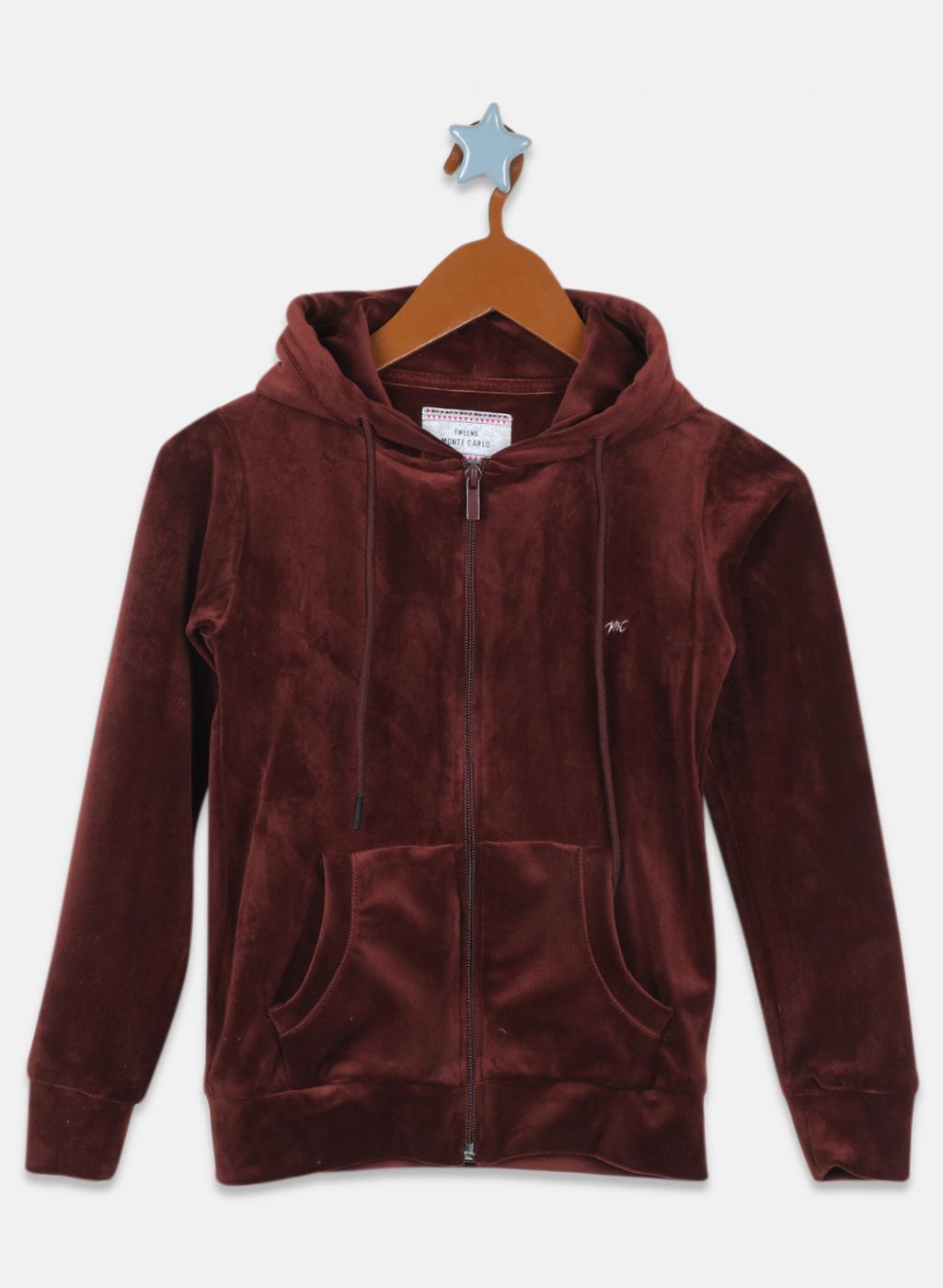 Girls Brown Solid Sweatshirt