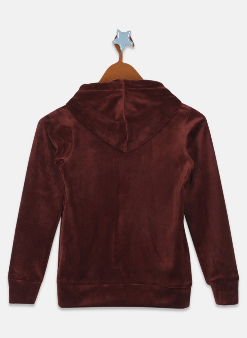 Girls Brown Solid Sweatshirt