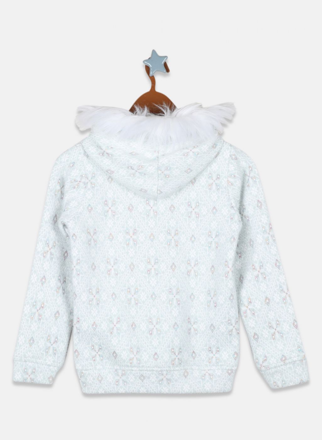 Girls Blue Jaquard Sweatshirt