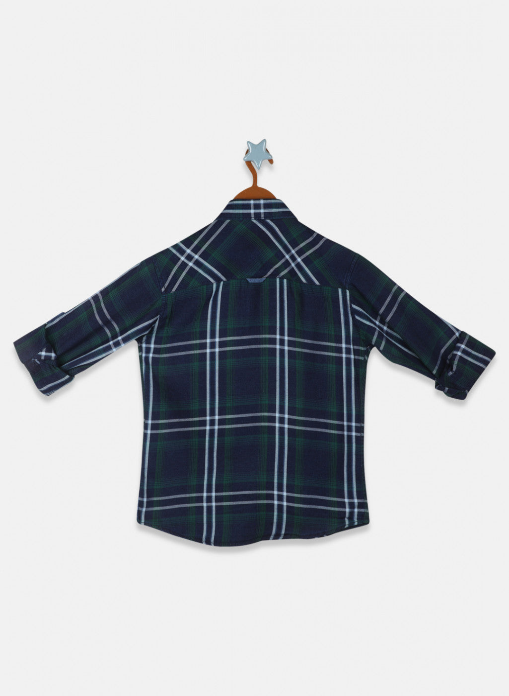 Boys Green Check Shirt