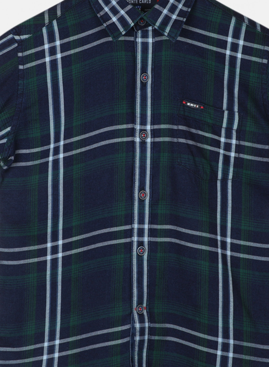 Boys Green Check Shirt