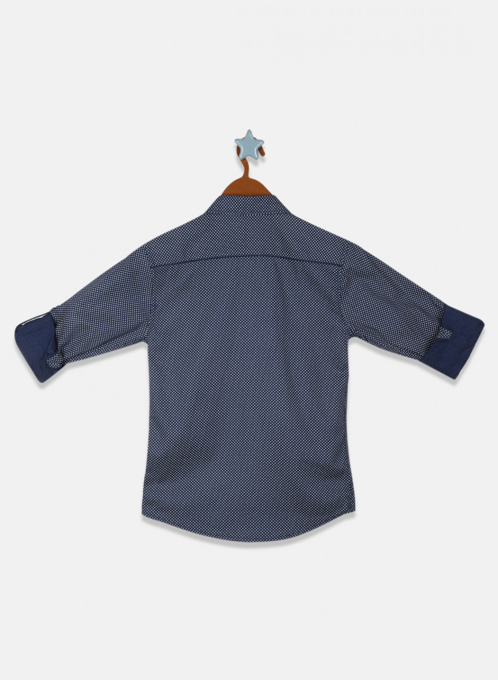 Boys Blue Printed Shirt