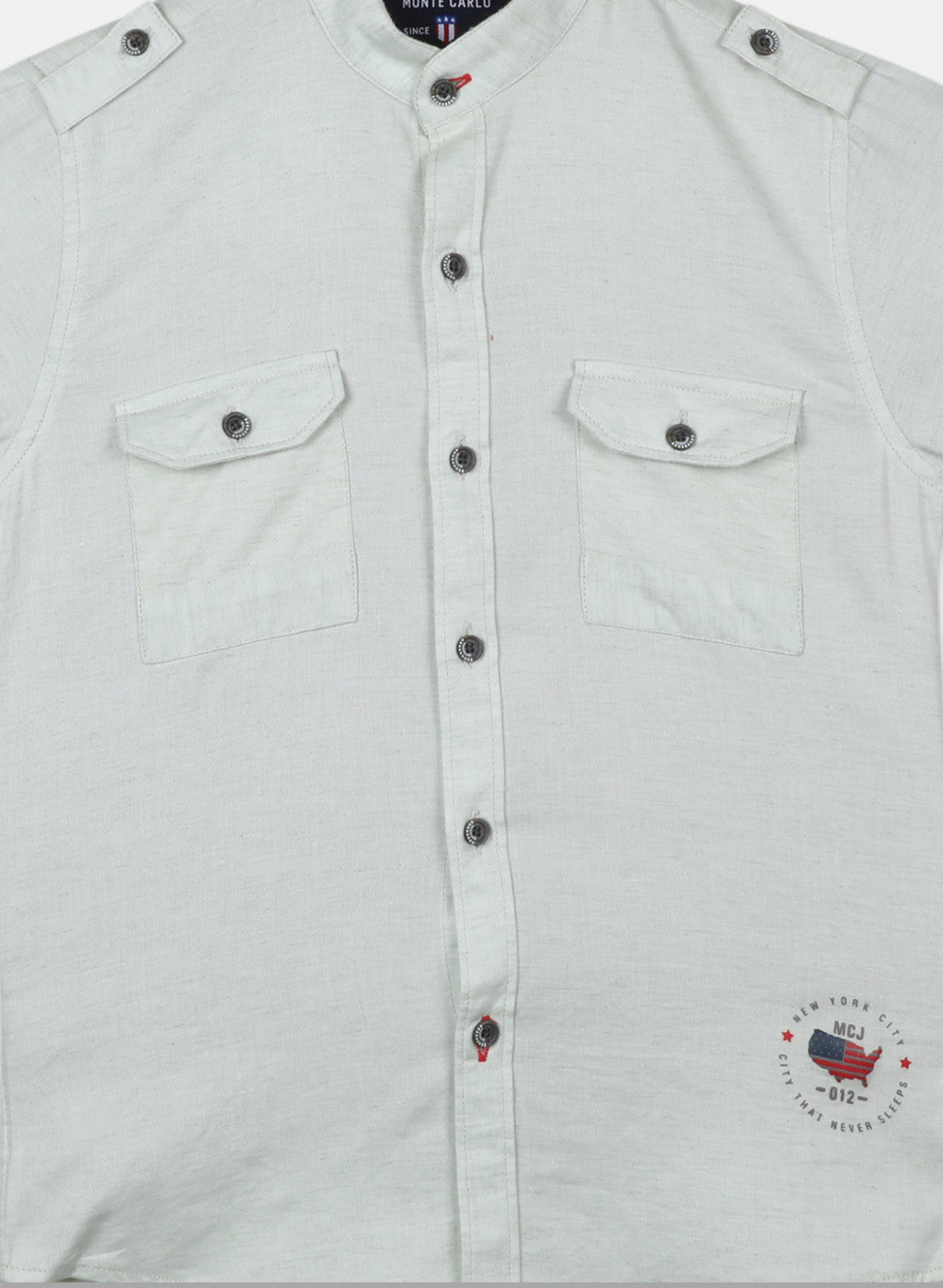 Boys Green Solid Shirt