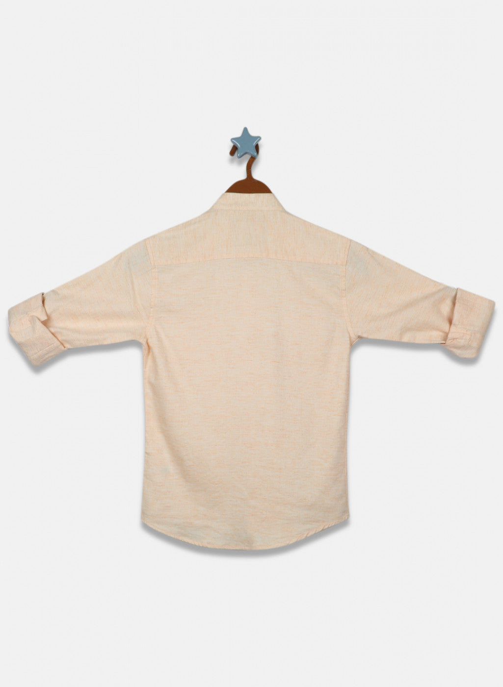 Boys Orange Solid Shirt