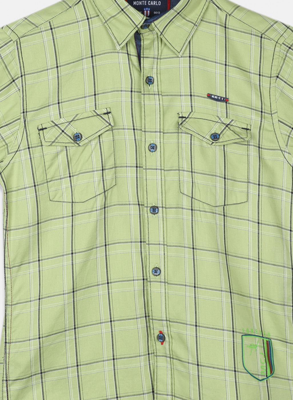 Boys Green Check Shirt