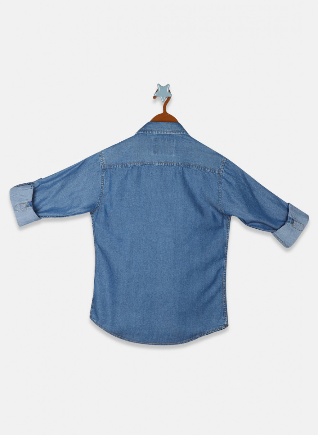Boys Blue Solid Shirt