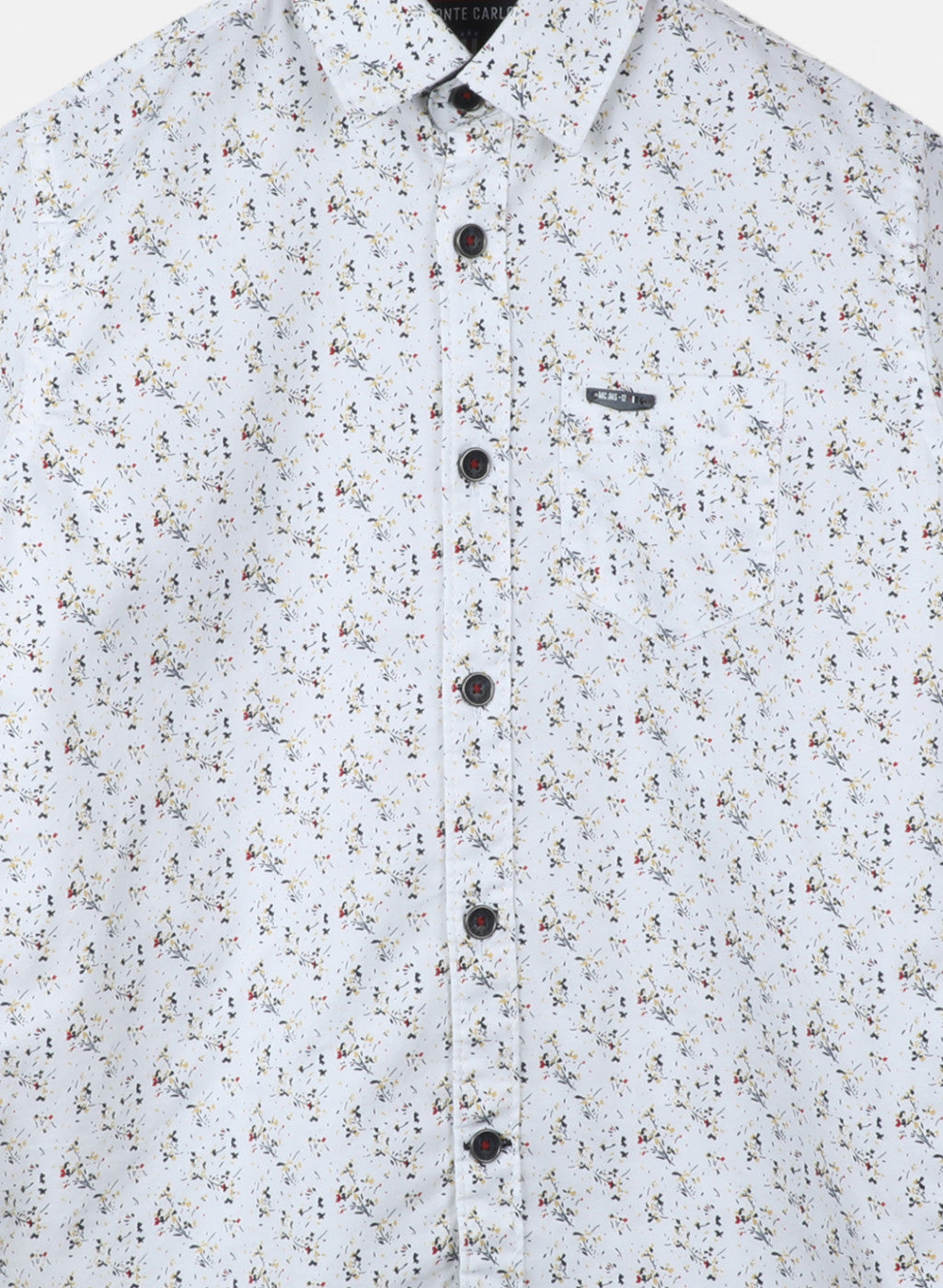 Boys White Printed Shirt