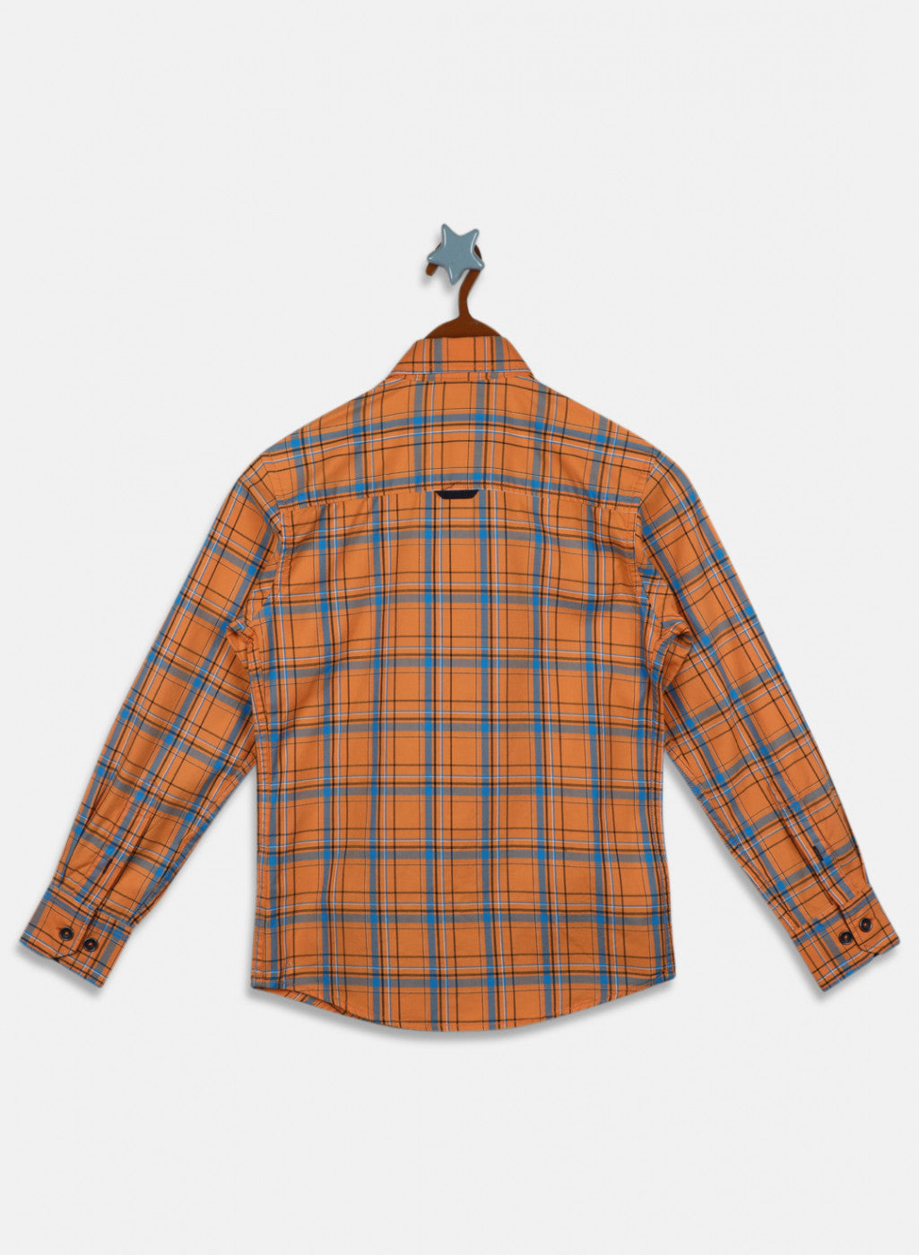 Boys Orange Check Shirt