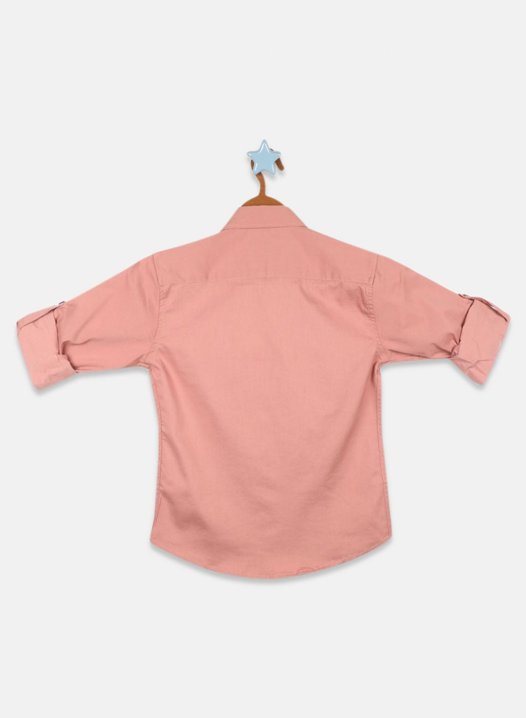 Boys Peach Solid Shirt