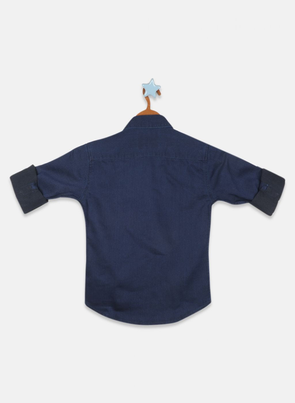 Boys Blue Solid Shirt