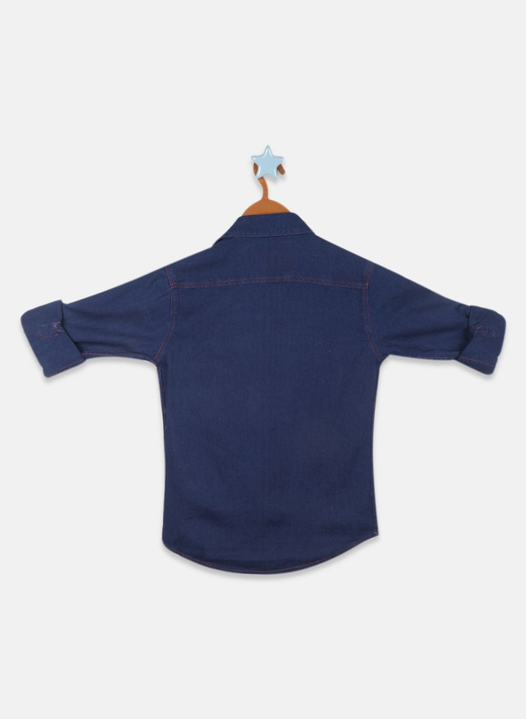 Boys Blue Solid Shirt