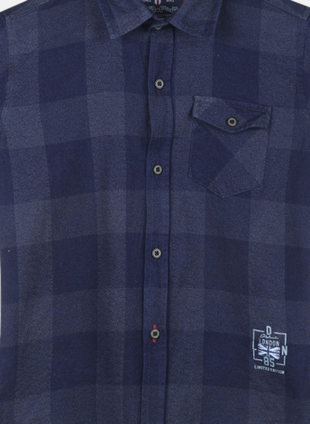 Boys Blue Check Shirt