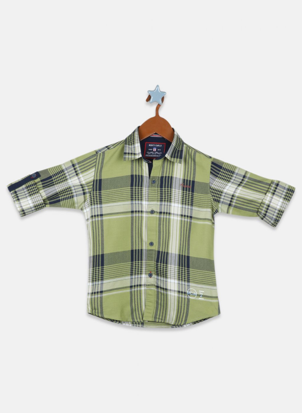 Boys Olive Check Shirt