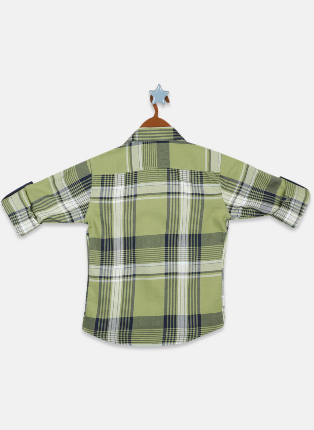 Boys Olive Check Shirt
