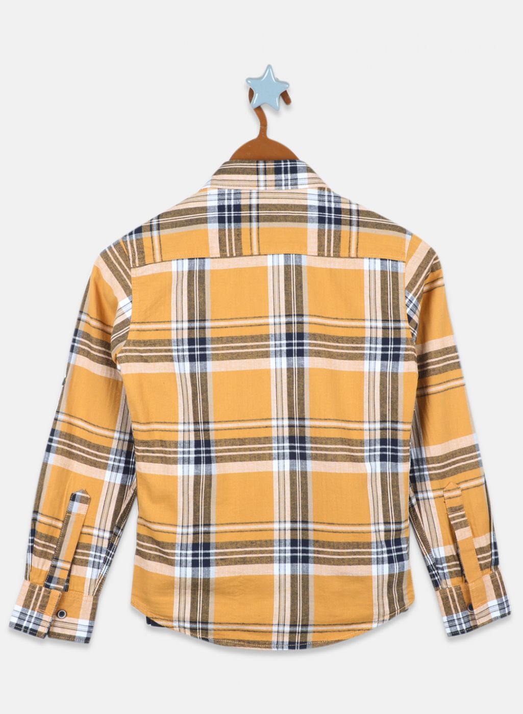 Boys Mustard Check Shirt
