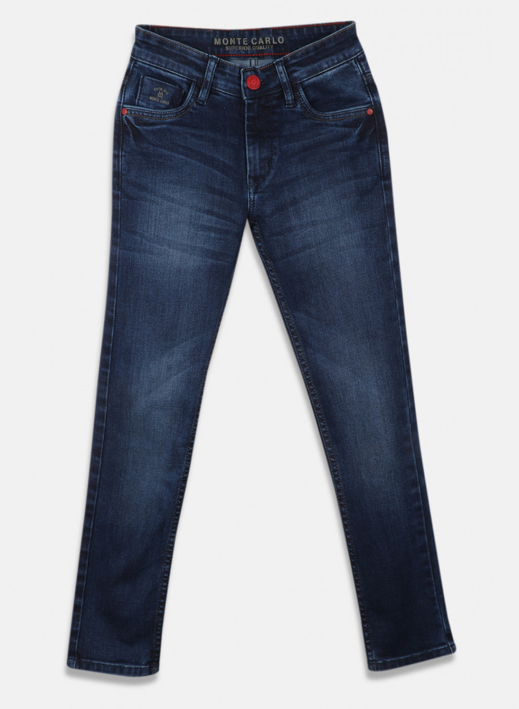 Boys Navy Blue Slim Fit Denim