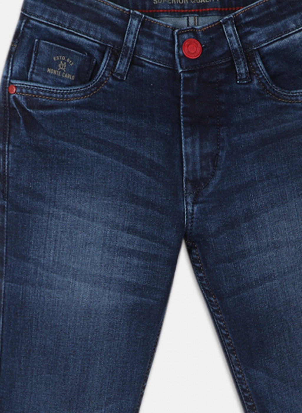 Boys Navy Blue Slim Fit Denim