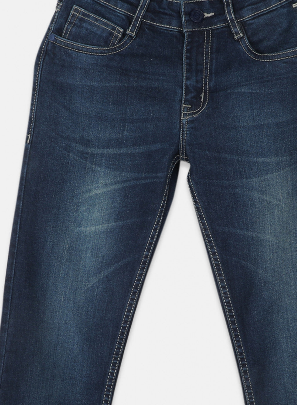 Boys Navy Blue Regular Fit Denim