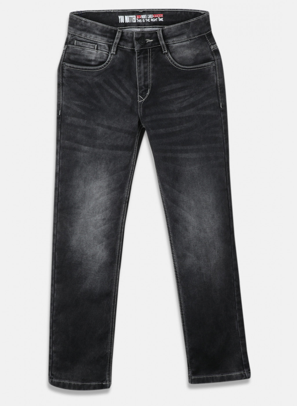 Boys Grey Regular Fit Denim