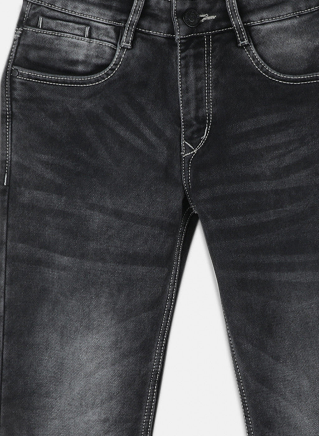 Boys Grey Regular Fit Denim