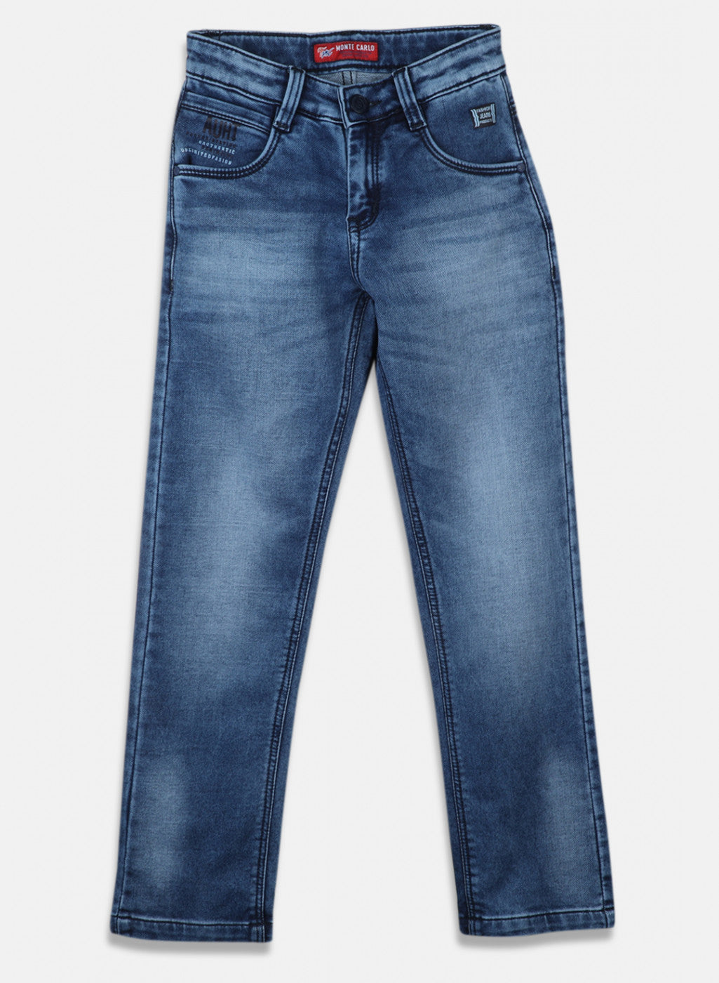 Montero Men's Blue Modern Boot Denim Jeans-MON 39501