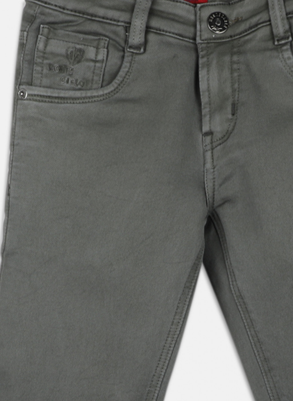 Boys Olive Slim Fit Denim