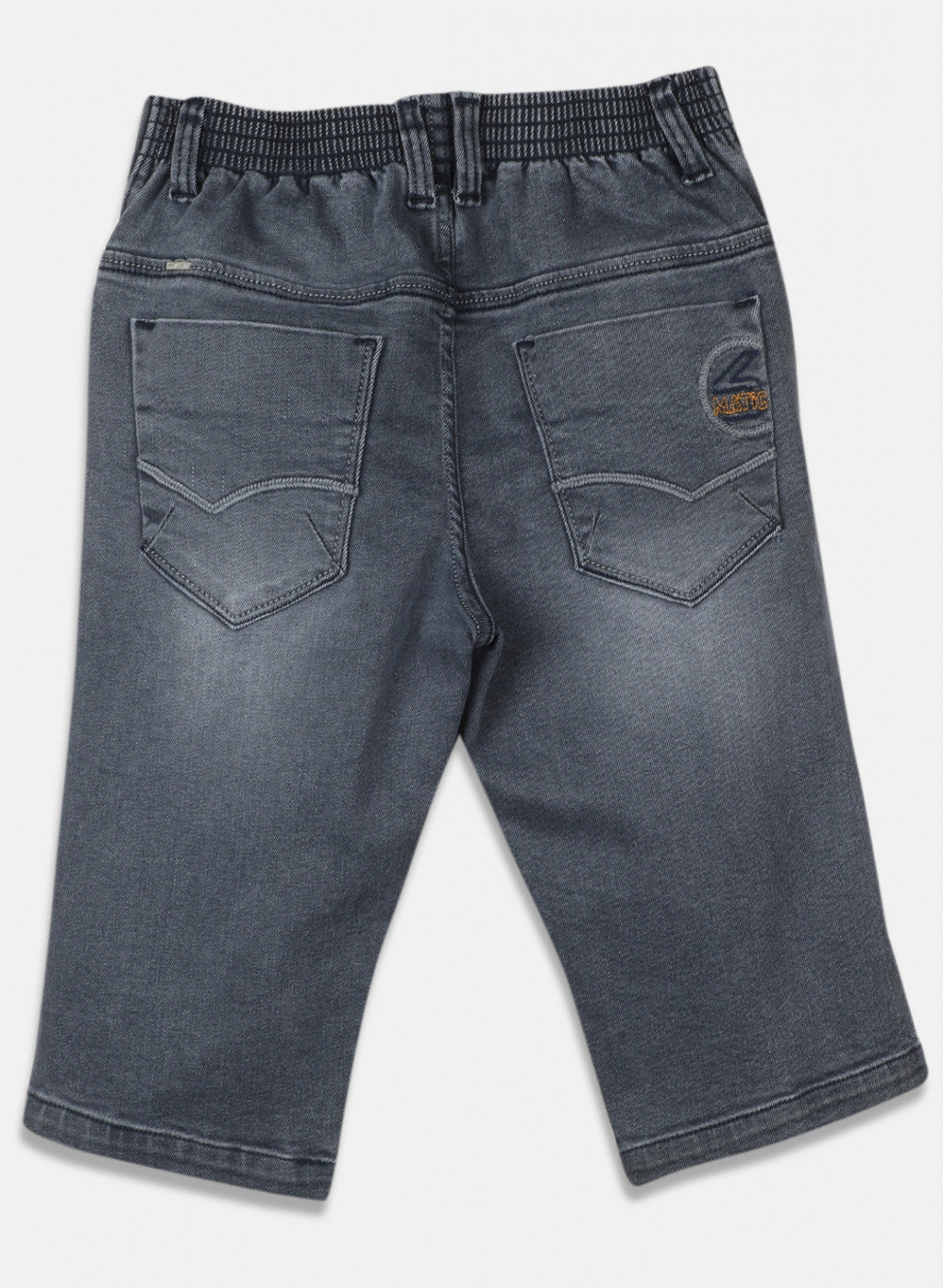 Boys Grey Light Wash Capri