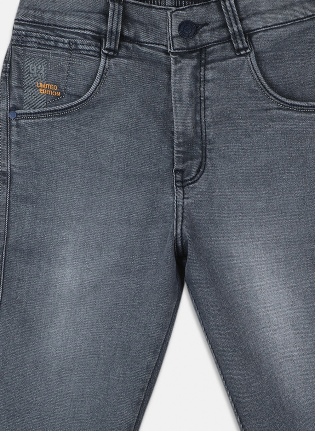 Boys Grey Light Wash Capri