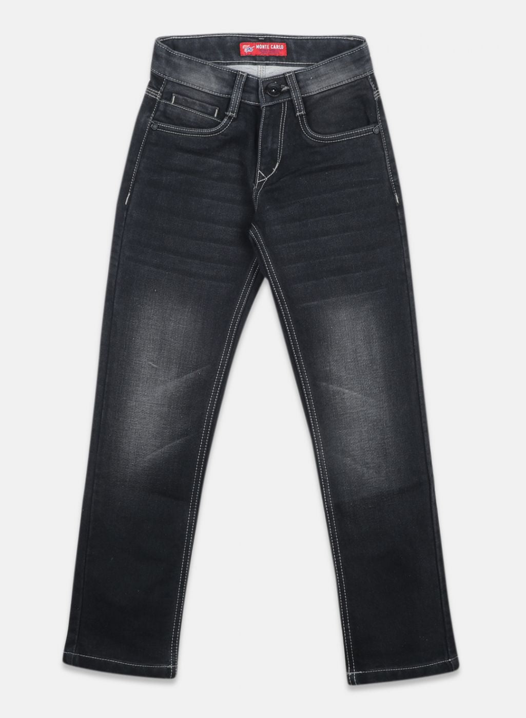 Boys Grey Regular Fit Denim