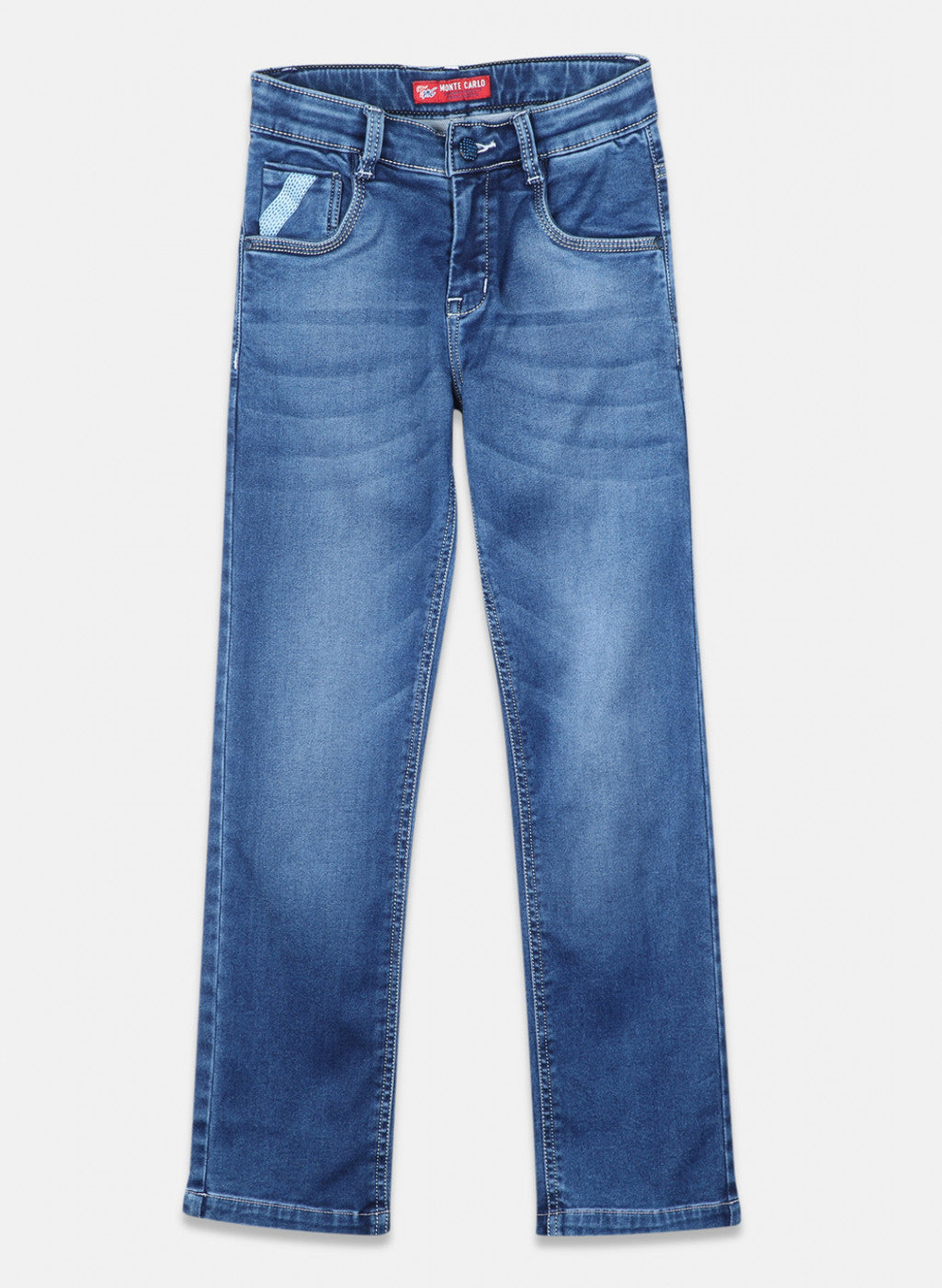 Montero Men's Blue Modern Boot Denim Jeans-MON 39504