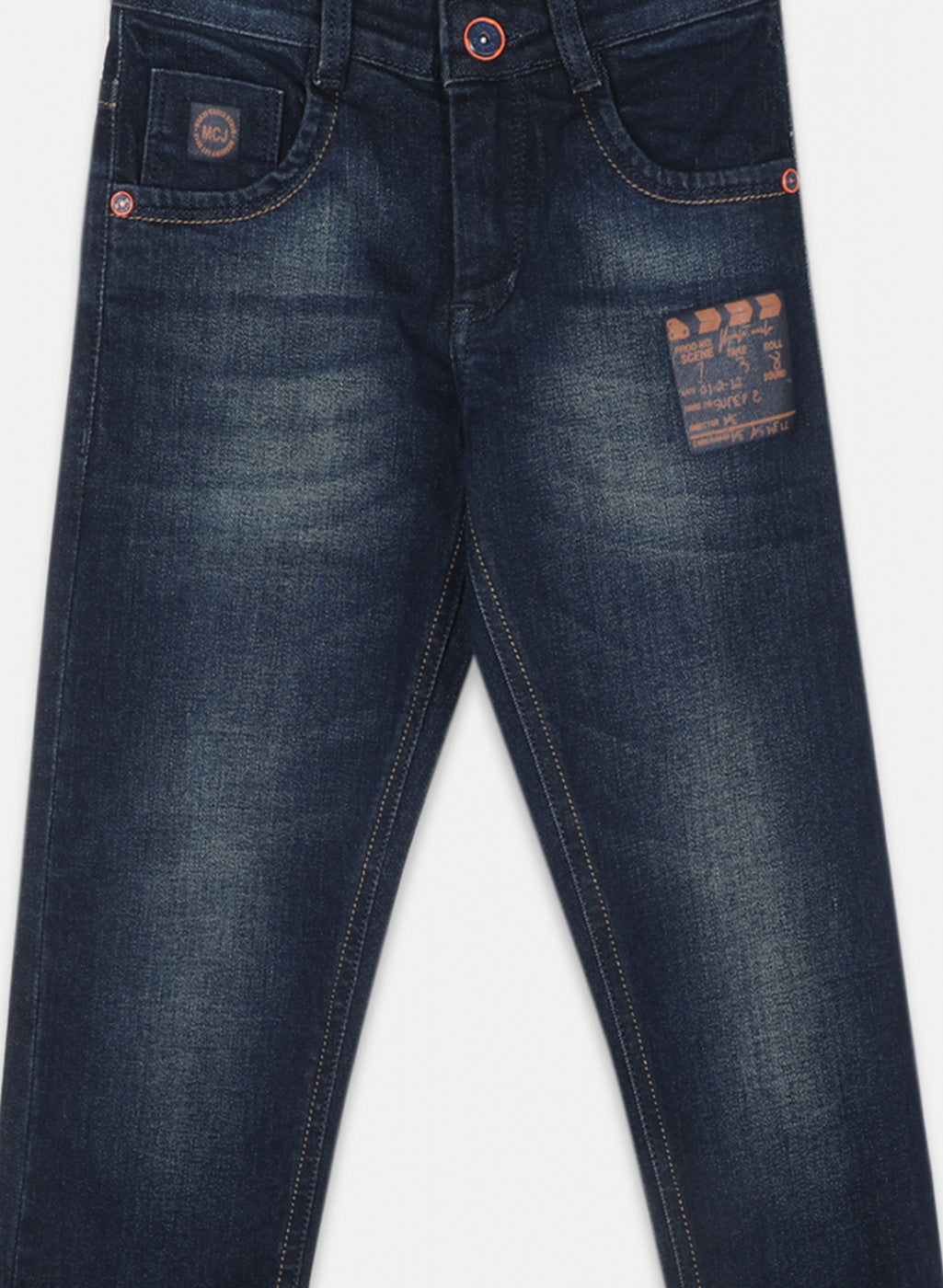 Boys Green Slim Fit Denim