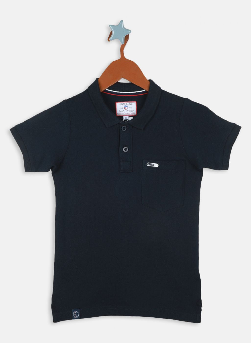 Boys Navy Blue Printed T-Shirt