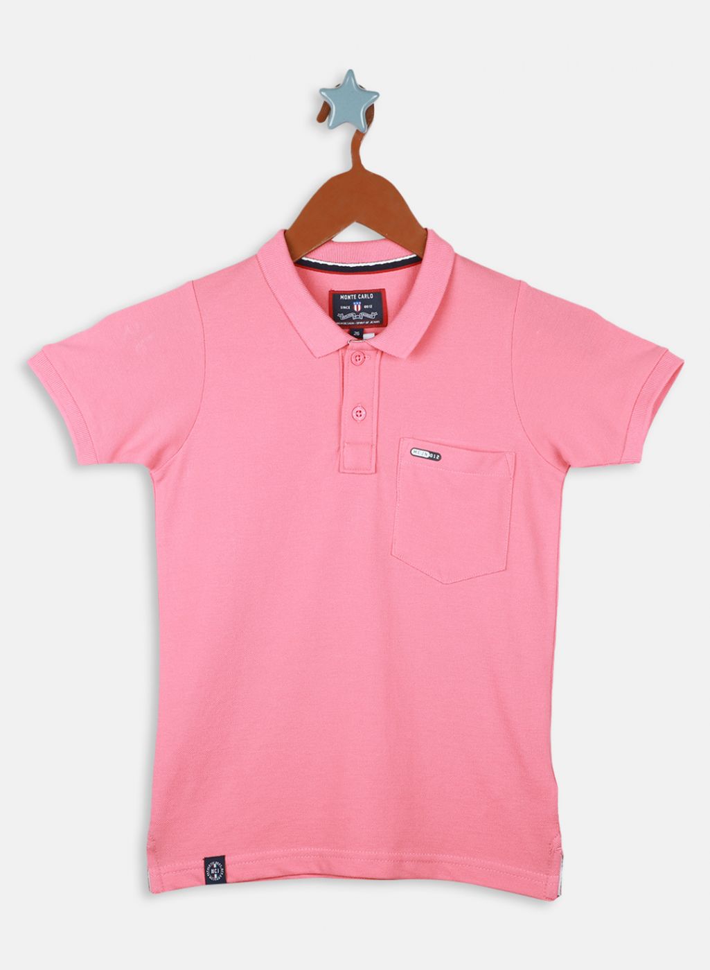 Boys Pink Printed T-Shirt
