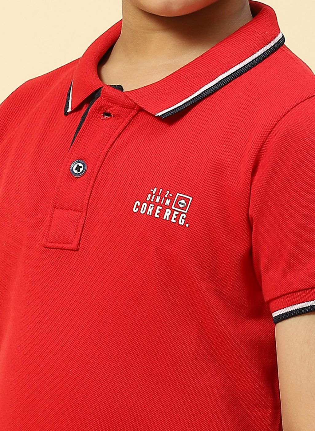 Boys Red Printed T-Shirt